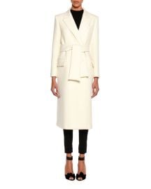 TOM FORD Tailored Wool Long Coat with Belt at Neiman Marcus